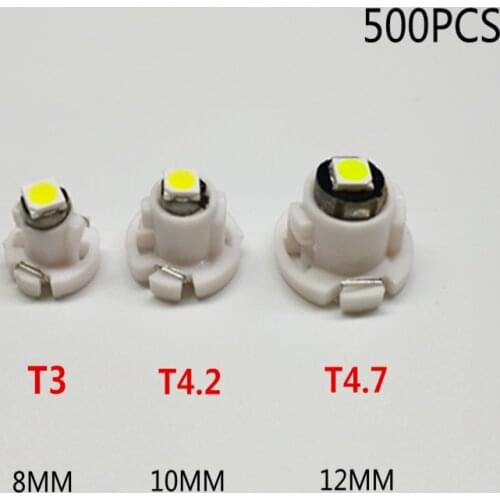 500PCS T3 T4.2 T4.7Led Bulb Super Bright 3030 Chips Car Board Instrument Panel Lamp Auto Dashboard Warming Instrument Lamp 6000K