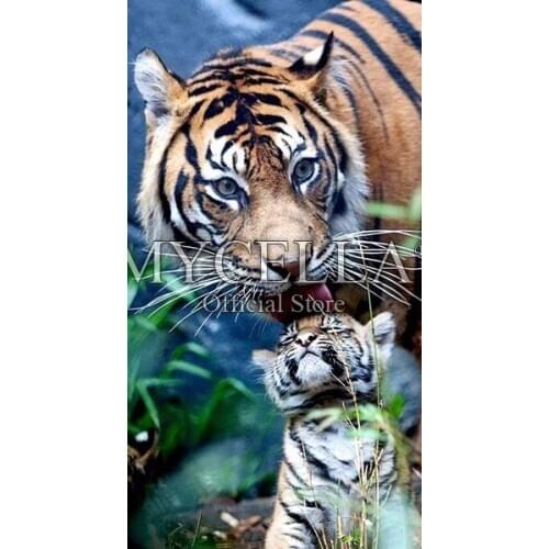 DIY,Diamond Painting,tiger,family,Diamond Embroidery,Full,Cross Stitch,Needlework,Diamond Mosaic,Home Decoration,Christmas Gift