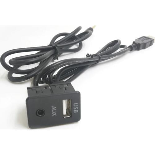 Biurlink 150CM Car Extension AUX USB Adapter Car DIY USB AUX Switch Cable for Mitsubishi Toyota Volkswagen Nissan