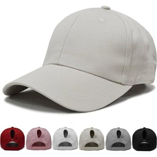 Ponytail Messy Buns Trucker Plain Baseball Visor Cap Unisex Hat 2021 Fashion Solid Color Baseball Cap Women Men Outdoor Sport