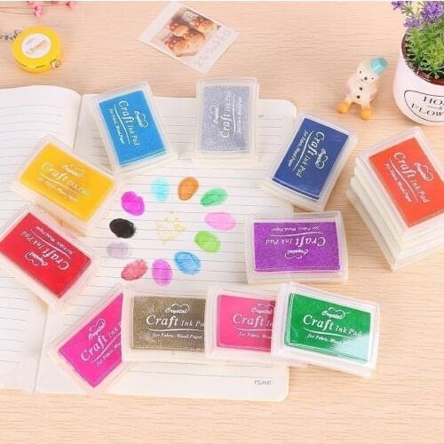 15 Colors Inkpad Handmade DIY Craft Oil Based Ink Pad for Fabric Wood Paper Scrapbooking Ink pad Finger Painting