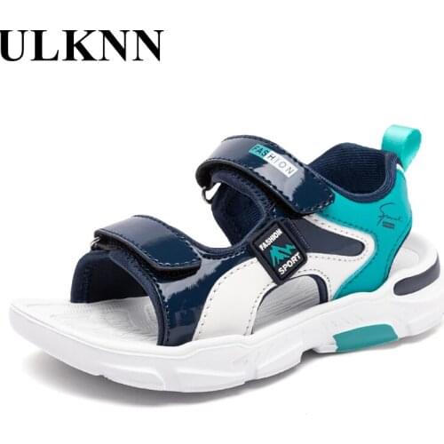 ULKNN Boy Portable Leisure Beach Sandals Children Shoes Ummer 2021 Child Comfortable Sandal Leisure Outdoor Running Sandals
