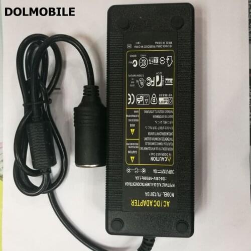 Dolmobile Power Supply AC/DC Adapter AC 100~240V Input DC 12V 10A 120W Output Car Cigarette Lighter Converter