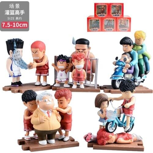 SLAM DUNK Action Figure Mitsui Hisashi Shohoku Hanamichi Sakuragi Model Doll Rukawa Kaede Miyagi Ryota Akagi Takenori PVC Figure
