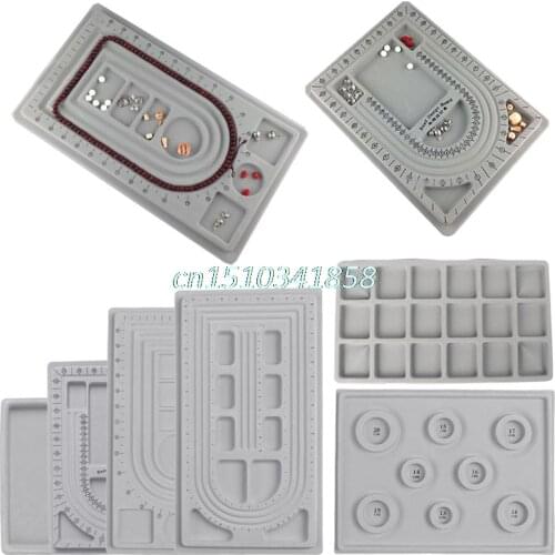 Flocked Bead Board Bracelet Beading Jewelry Organiser Tray Design DIY Craft Tool #Y51