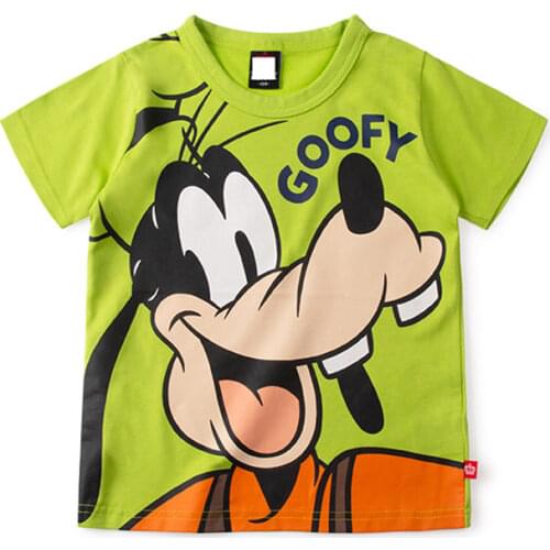 T Shirt Cartoon Daisy Baby Kids Boys Girls Children Cotton Short Sleeve Summer Clothing Minnie Duck Print Tee Yellow Dog Toddler