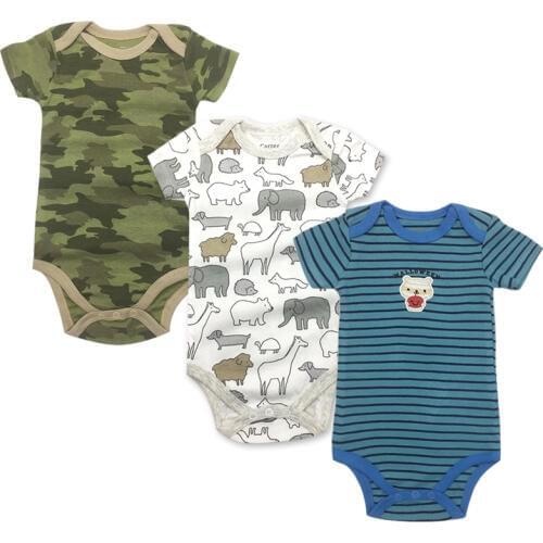 Baby Boys Underwear Newborn Babies Girls Clothing Random 3 Pack Infant Short Sleeve 3 6 9 12 18 24 Months Clothes