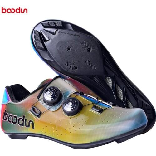 Men women Cycling Shoes Microfiber Breathable Wear Resistant Dazzling Road Bike Sneakers Breathable Waterproof Bike Shoes