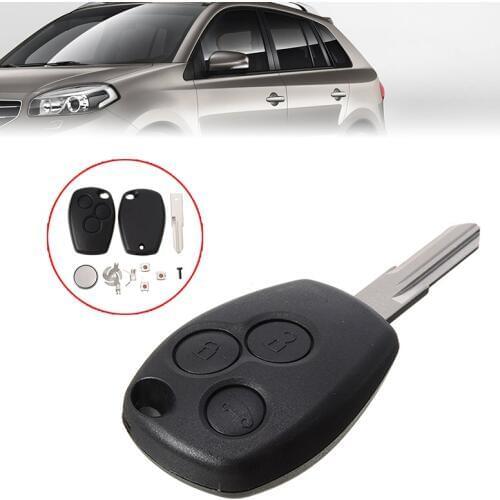 Ignition System Key Cover With Battery Micro Switches for Renault Trafic Master Clio Modus 3 Buttons Remote Key Case Shell Kit