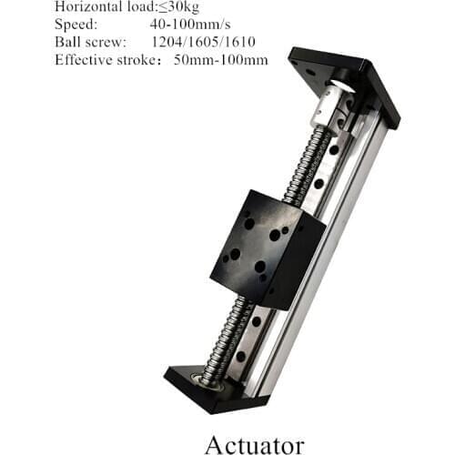 High Precision 50-500mm Effective Stroke CNC Linear Guide Stage Rail Motion Slide Table Ball Screw Actuator Module 3D Printer XY