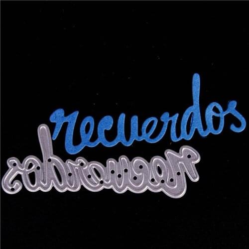 Metal Cutting Dies for Diy Scrapbooking Die Cut New 2018 Cuts for Paper Card Making Craft Embossing Photo Spanish letters word