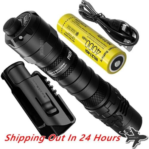 Nitecore P10i USB-C Rechargeable Flashlight 1800 Lumen Tactical lamp +4000mAh 21700i Battery Outdoor Hunting Torch free shipping