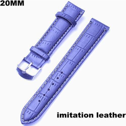 Wholesale 50pcs / lots High quality 20MM imitation leather Watch band fashion watch strap free shipping-31631