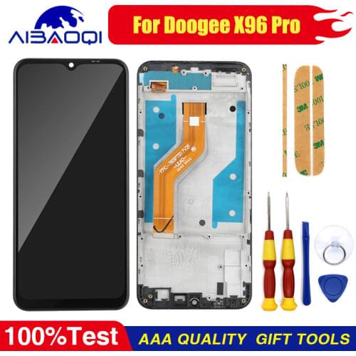 Original 6.52 Inch LCD&Touch Screen Digitizer With Frame Display Module Repair Replacement Part For DOOGEE X96 Pro Cellphone