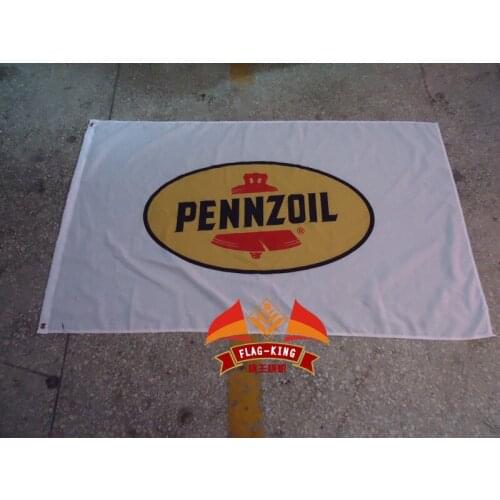 Pennzoil oil racing team flag,pennzoil oil racing banner,90*150CM polyster flagking brand flag