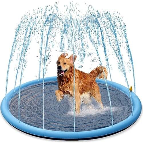 Summer Dog Toy PVC Splash Sprinkler Pad for Dogs Thicken Pet Pool Interactive Outdoor Play Water Mat Toys for Dogs and Children