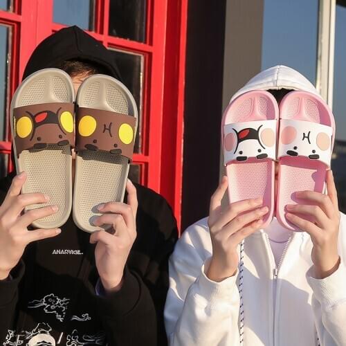 Slipper Indoor Home Female Soft-soled Bathroom Non-slip Couple Bath Cartoon Slippers Home Slippers Mens Shoes Indoor Slippers