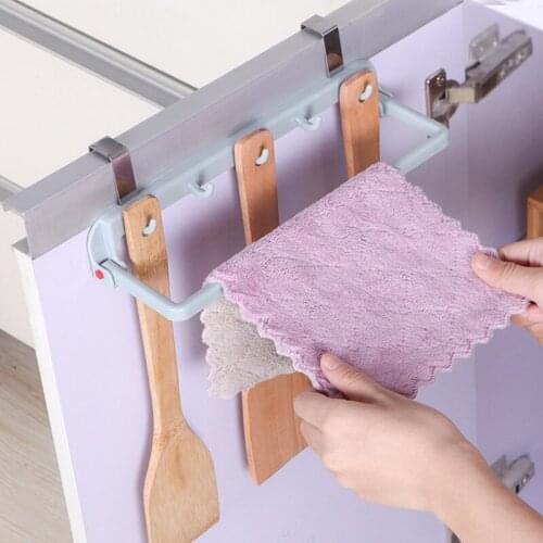 Foldable Shelf Towel Rack Kitchen Cabinet Rag Rack Shelf Hanger Kitchen Storage And Organization Multifunctional Rack Shelf Rack