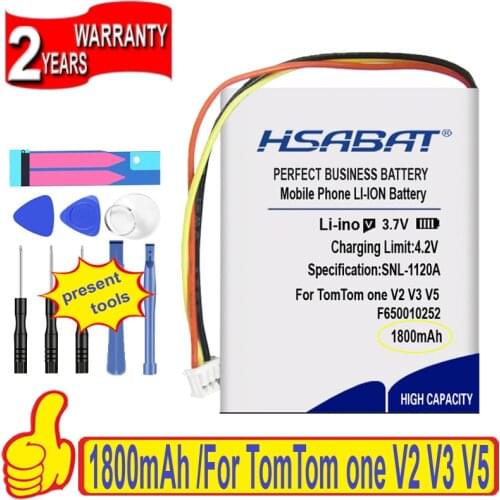 Top Brand 100% New Battery for TomTom one V2 V3 V5 XL,ONE 3RD EDITION DACH ONE EUROPE Version 3 One XL GPS Batteries + free gfit