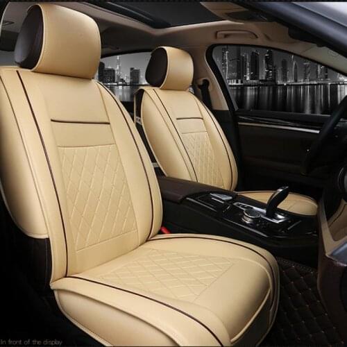 Universal PU Leather Car Seat Cover Four Seasons Front Rear PU Leather Cushion Breathable Protector Mat Pad Auto Accessories