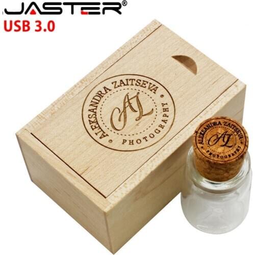 JASTER Drifting Bottle Style Usb 3.0 Creative USB Flash Drive 128GB 32gb 64gb 16gb 8gb Usb Stick USB + BOX Pendrive for Gift