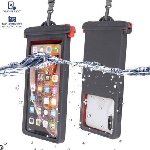 Waterproof Phone Pouch Floating IPX8 Universal Waterproof Phone Dry Bag Underwater Case for Up to 6.9 Inch black pink green gray