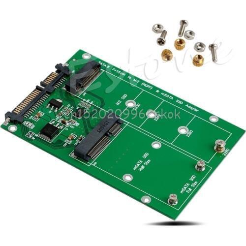 Replacement For NGFF M.2 B+M KEY or mSATA SSD to SATA III 3 Board Adapter Card