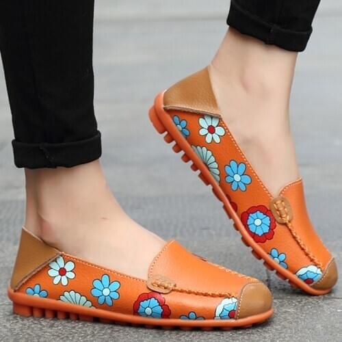 2021 Woman Flats Fashion Shoes Women Slip On Ballet Flats Casual Shoe Female Flat Low Heel Soft Nurse Shoes Big Size 34-44 Mujer