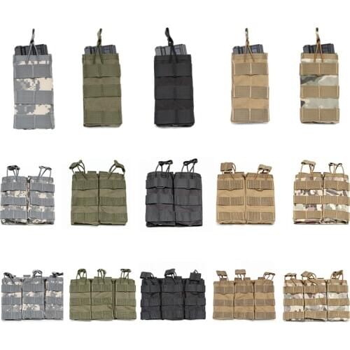 1000D Nylon Magazine Pouch Tactical Single Double Triple Magazine Bag For AK AR M4 AR15 Rifle Pistol Mag Hunting Gun Accessories