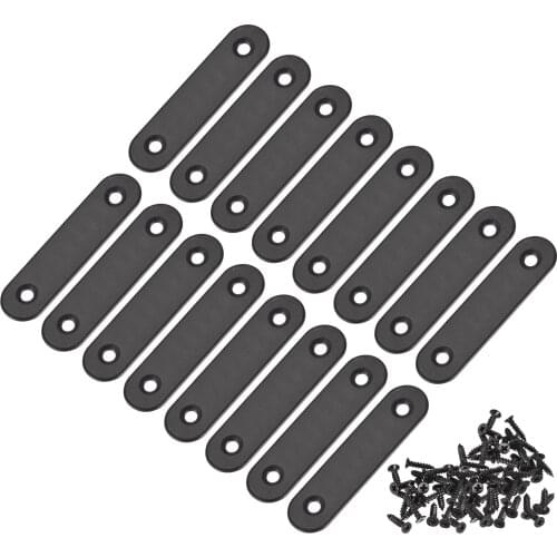 Uxcell Flat Straight Brace Repair Plate, 60 x 16 x 2mm Stainless Steel 14 Pcs
