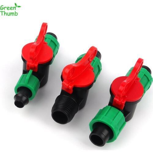 15pcs Male Thread 1/2"-16mm Connector 16mm Bypass Thread Lock Straight Connector Valve Fit Hose Drip Tape For Garden Irrigation