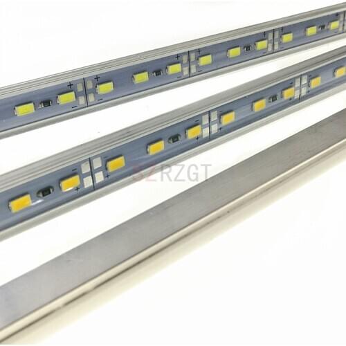 2PCS/Lot 50CM DC12V LED Bar light 5730 5630 With PC cover 5730 LED Hard strip light Kitchen Cabinet Light Wall Light