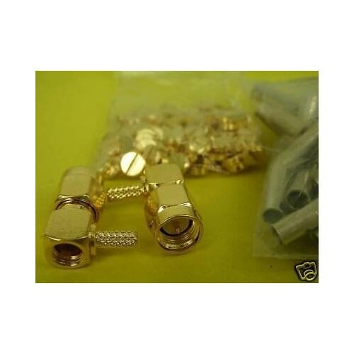 3 Right Angle SMA Male Crimp Connector RG174 RG316 X10