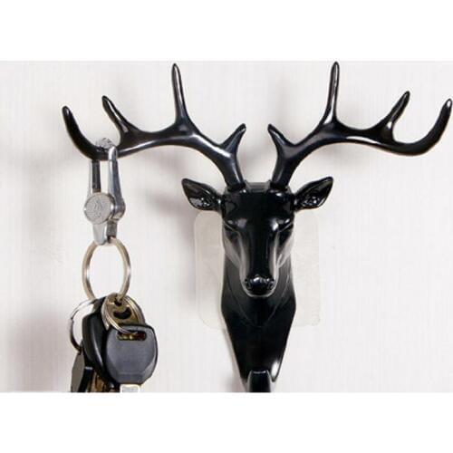 Sainwin 3pcs/lot 17*18.5cm Antler home decoration hook creative wall personality deer head Wall key holder bag hooks