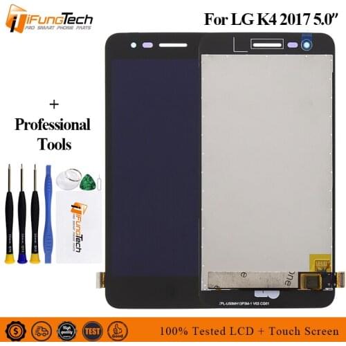 5.0" New LCD Display For LG K4 2017 X230 X230i X230K Digitizer Assembly For LG K4 2017 M160 Display Touch Screen +With Frame