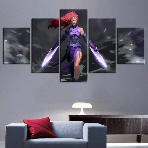 5 Piece Wall Art Canvas Anime Posters Sexy Girl Figure Prints Modern Living Modular Decor Pictures Home Decoration Paintings