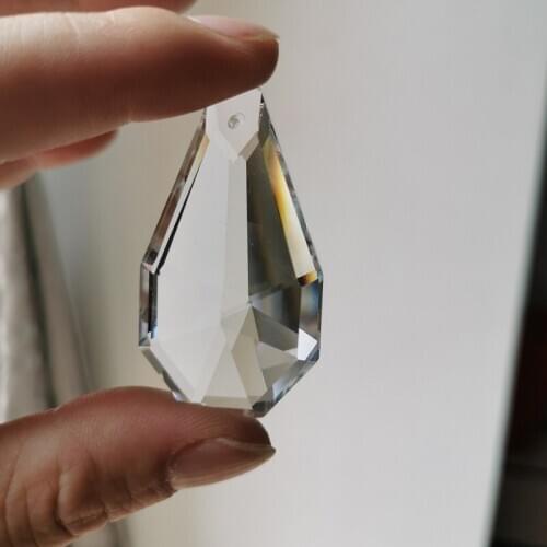 50mm clear necktie Chandelier Crystal with Hanging hole pendant Shinning Prisms Chandeliers accessories
