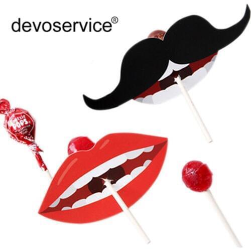 50PCS/Set Cartoon Candy Lollipop Decoration Card Kawaii Halloween Birthday Party Favor Wedding Decoration Diy Gifts For Kids