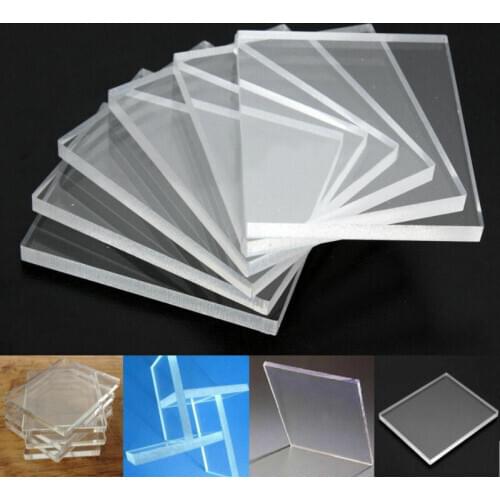 6x Thick 5mm Clear Acrylic Blocks Pads Stamping Rubber Plexiglass Thin 45x55mm