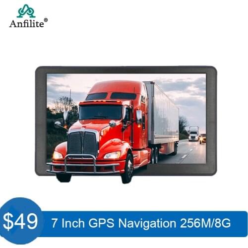 7 inch truck DDR 256M 8GB 800*480 MTK windows ce 6.0 GPS Navigation with sunshade car gps navigator 2020 free Europe USA map