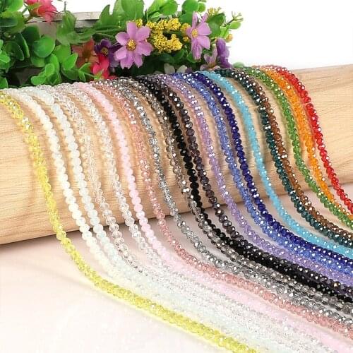 95PCS/Bag 6mm Small Crystal Roundle Glass Beads Faceted Loose Beads For DIY Craft Making Wheel Garment Sewing Jewelry Accessorie