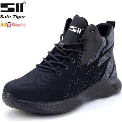 Safety Shoes Fashion Anti-Smash Anti-Puncture Work Shoes Lightweight Soft Soles for Mens Safety Shoe Boots