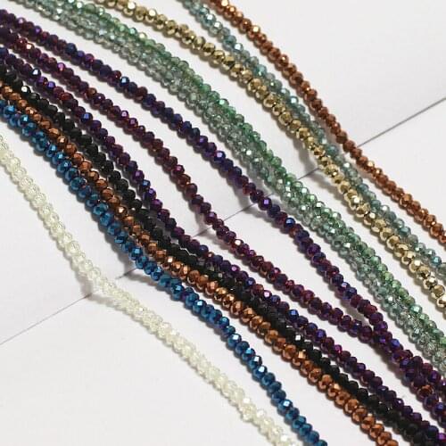 2pcs Exquisite glass crystal cut surface wheel bead perforated beaded beads For jewelry making DIY Necklace Bracelet Accessories