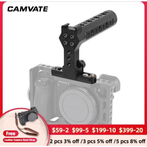 CAMVATE Top Cheese Handle Grip With Quick Release NATO Clamp & 70mm NATO Safety Rail For DSLR Camera Cage Rig Support System New