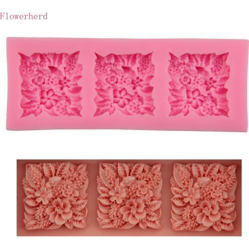Flower Cluster Cake Mold DIY Silicone Fondant Baking Tool Ice Tray Soap Mold Cake Decorating Pastry Tools Soap Making Supplies