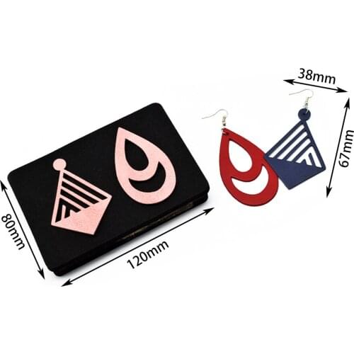 Wood Moulds Die Cut Diy New Design Earrings Pendant Scrapbooking Decoration Supplies Suitable For Sizzix Big Shot Machines