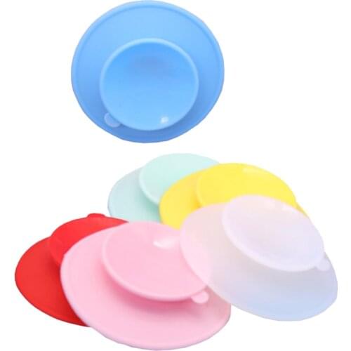 Childrens dining double-sided sucker baby tableware childrens meal anti-fall silicone fixed bowl base size suction cup pad