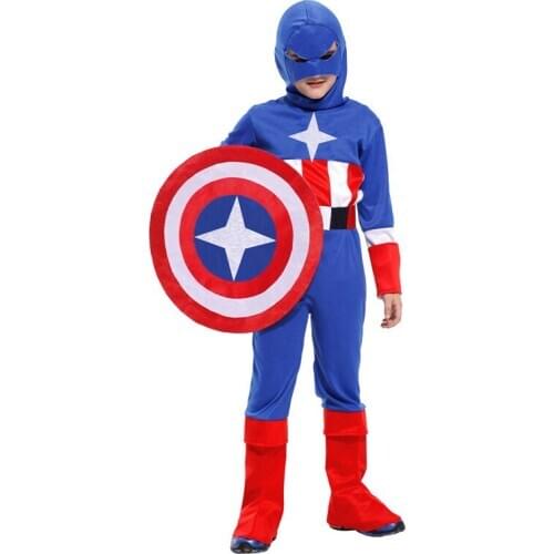 Children Halloween Costumes Boys Captain America Cosplay Kids Steve Rogers Role play Carnival Purim Christmas Masquerade dress