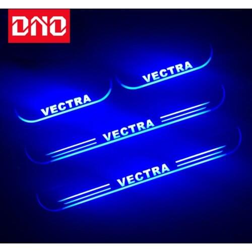 DNO Trim Pedal LED Car Light For Opel Vectra C Door Sill Scuff Plate Pathway Moving Acrylic Welcome Lamp