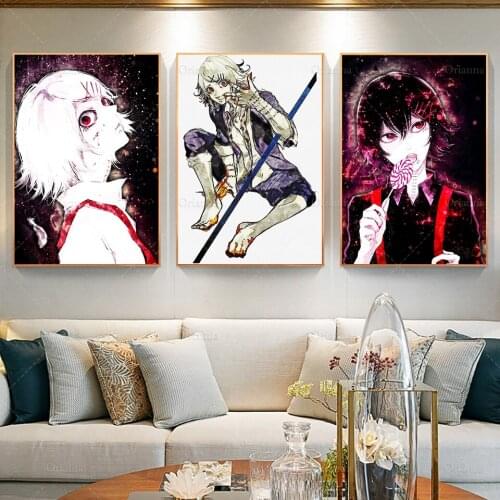 Home Decor Wall Art Nordic Print Poster Modular Pictures Anime Tokyo Ghoul Cartoon Boys Room Bedroom Decoration Canvas Painting